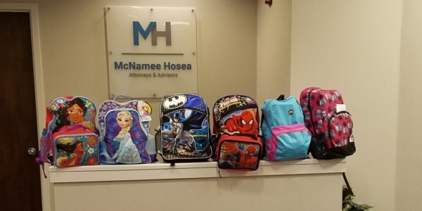 Anne Arundel County Department of Social Services and the Prince George's Child Resource Center Back-to-School Bookbags